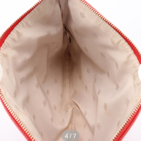 Kate Spade Red Tassel Zip Pouches in Pebbled
Leather. Pre-Loved great condition - Picture 3 of 3